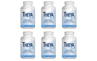 Six bottles of Theyavue eye and vision support capsules